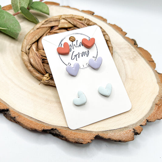 Heart Clay Stud Pack