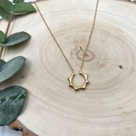 You Are My Sunshine Pendant Necklace | Sunflower Pendant Necklace | Stackable Necklace | Sunshine Necklace