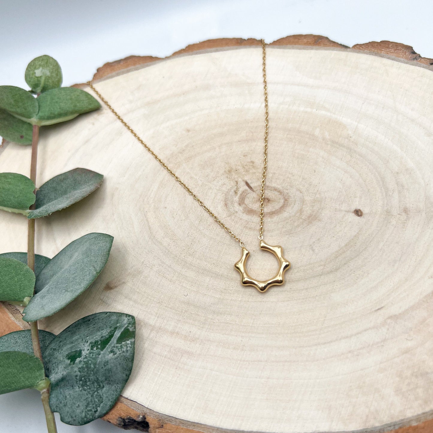 You Are My Sunshine Pendant Necklace | Sunflower Pendant Necklace | Stackable Necklace | Sunshine Necklace