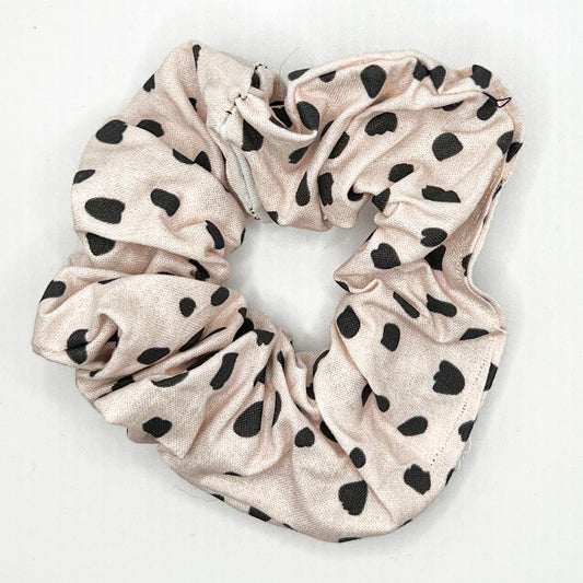 Tan Polka Dot Scrunchie
