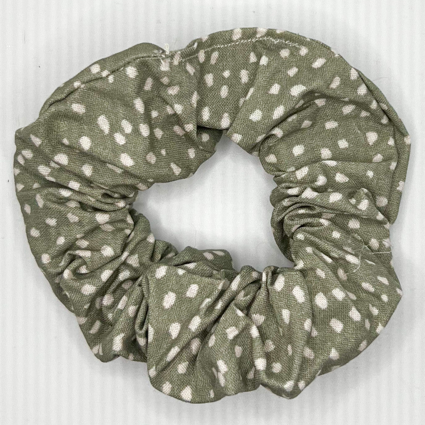 Green Speckled Scrunchie