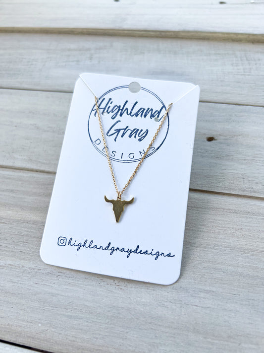 Longhorn Pendant Necklace