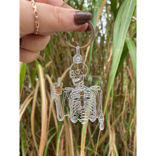 Skeleton Coffee keychain