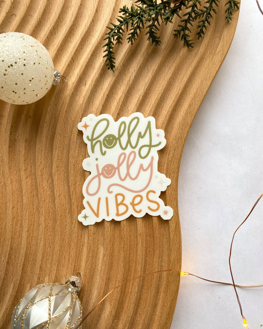 Holly Jolly Vibes Sticker