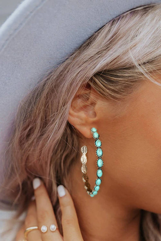 Turquoise Hoop Earrings