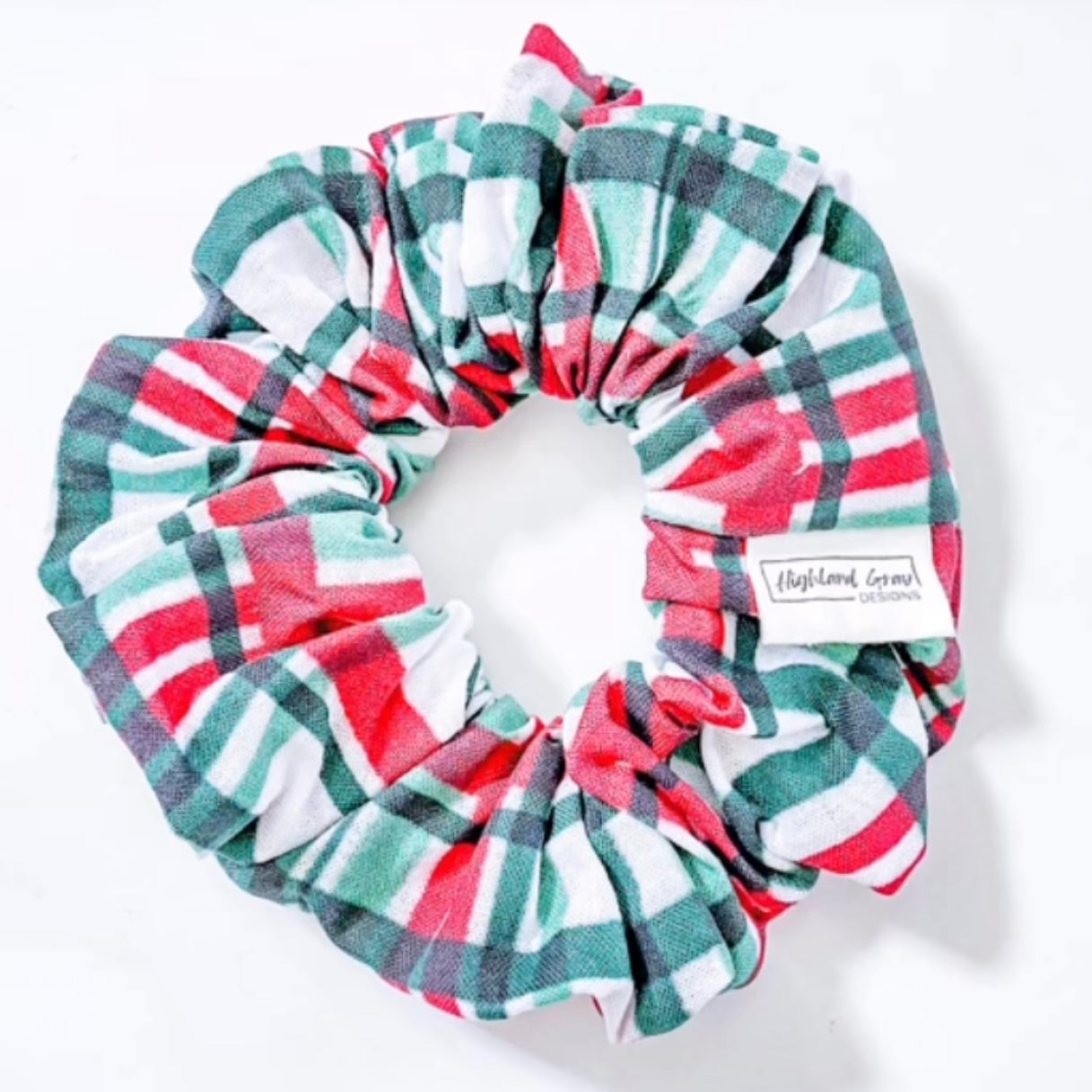 Plaid Christmas Scrunchie